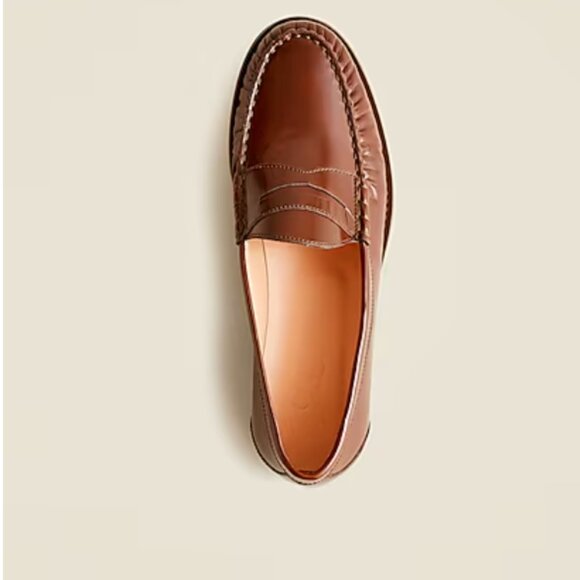 J. Crew Leather Winona Penny Loafers Brown 9 - Picture 2 of 9